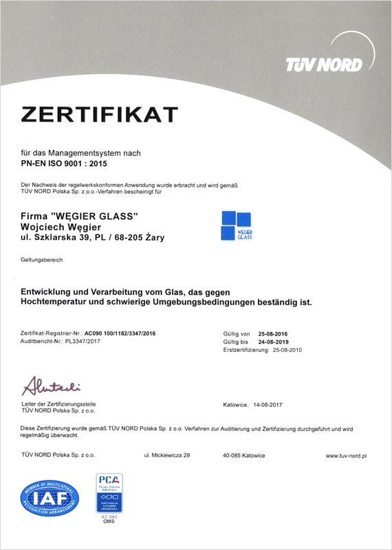 Zertifikat ISO:9001-2009